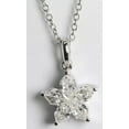 thumbnail image 1 of 18k White Gold Invisible Setting Pear Cut Diamond Flower Pendant (1.12 Ct, F Color, VS Clarity), 1 of 2