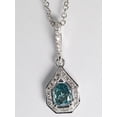 thumbnail image 1 of 18k White Gold Pear & Round Cut Diamond Pendant (0.6 Ct, Blue (Color Irradiated) & White Diamonds, VS Clarity), 1 of 2