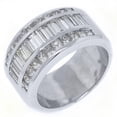 thumbnail image 1 of 18k White Gold Princess & Baguette Cut Diamond Wedding Band 2.45 Carats, 1 of 1