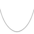 thumbnail image 1 of Solid 18k White Gold Italian Polished 0.9mm Cable Chain Necklace 16 -20 Inches Chain Necklace for Women and Men, 1 of 2