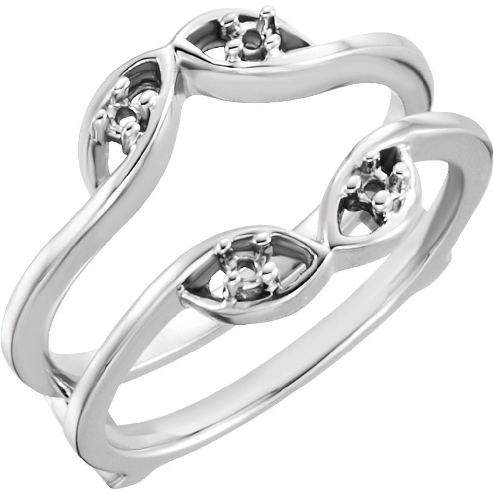 18k X1 White Gold Ring Guard Fine Jewelry For Women Gifts For Her ...