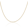 thumbnail image 1 of 18K Solid Yellow Gold 0.9mm Box Link Chain Necklace, 1 of 4