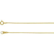 JEWELRYWEB 18k Yellow Gold .8mm 18 Inch Wheat Chain Chain Necklace for Women and Men - 2.0 Grams