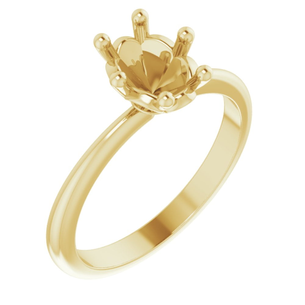 18k Yellow Gold 8x6mm Oval Shape Bridal Wedding Engagement Accented 18k Yellow Gold 8x6mm Oval Shape Bridal Wedding Engagement Accented