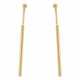 thumbnail image 1 of 18k Yellow Gold Dangle Long Stick Post Earrings 1.5 inch L., 1 of 4