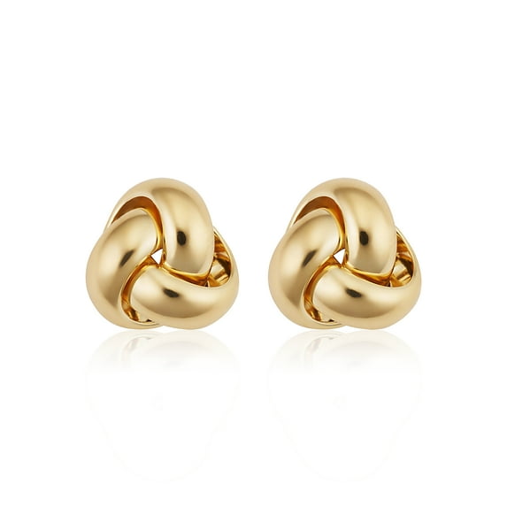 Au Naturale 18k Yellow Gold Love Knot Stud Earrings | Minimalist Jewelry for Women
