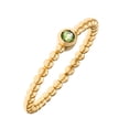 thumbnail image 1 of 18k Yellow Gold Plated Green Stone Stackable Fashion Ring, 1 of 3