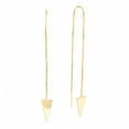 thumbnail image 1 of 18k Yellow Gold Plated Triangle Threader Fashion Earrings, 1 of 3