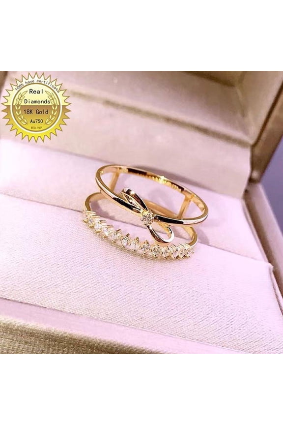 18k gold diamond ring Engagement Wedding Natural Real Diamond Ring Jewelry have certificate 003