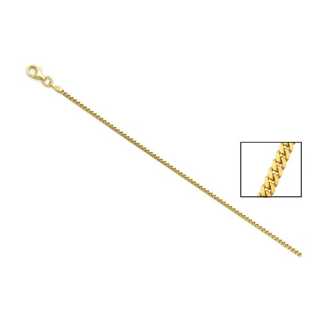 18k gold plated 925 Sterling Silver High Polished 1.9 MM Miami Cuban 060 Chain Necklace