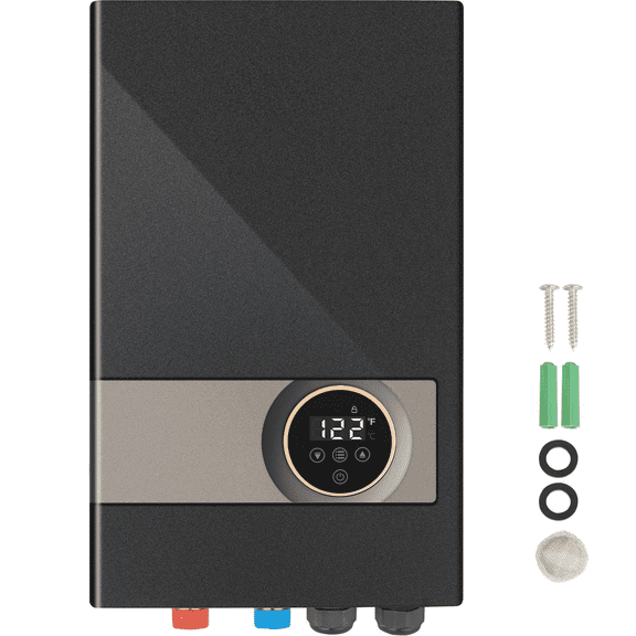 18kW Tankless Water Heater, Electric Instant Hot Water Boiler, Digital Display, Easy Install, 24H Supply, Kitchen, Bathroom, Shower, Salon, ETL Listed
