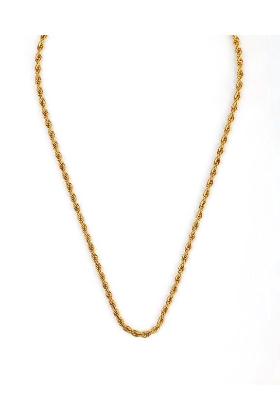 18kt G.P Rope Chain Necklace