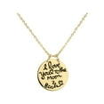 thumbnail image 1 of 18kt Gold Over Sterling Silver Script I Love You To The Moon and Back Pendant, 18", 1 of 1