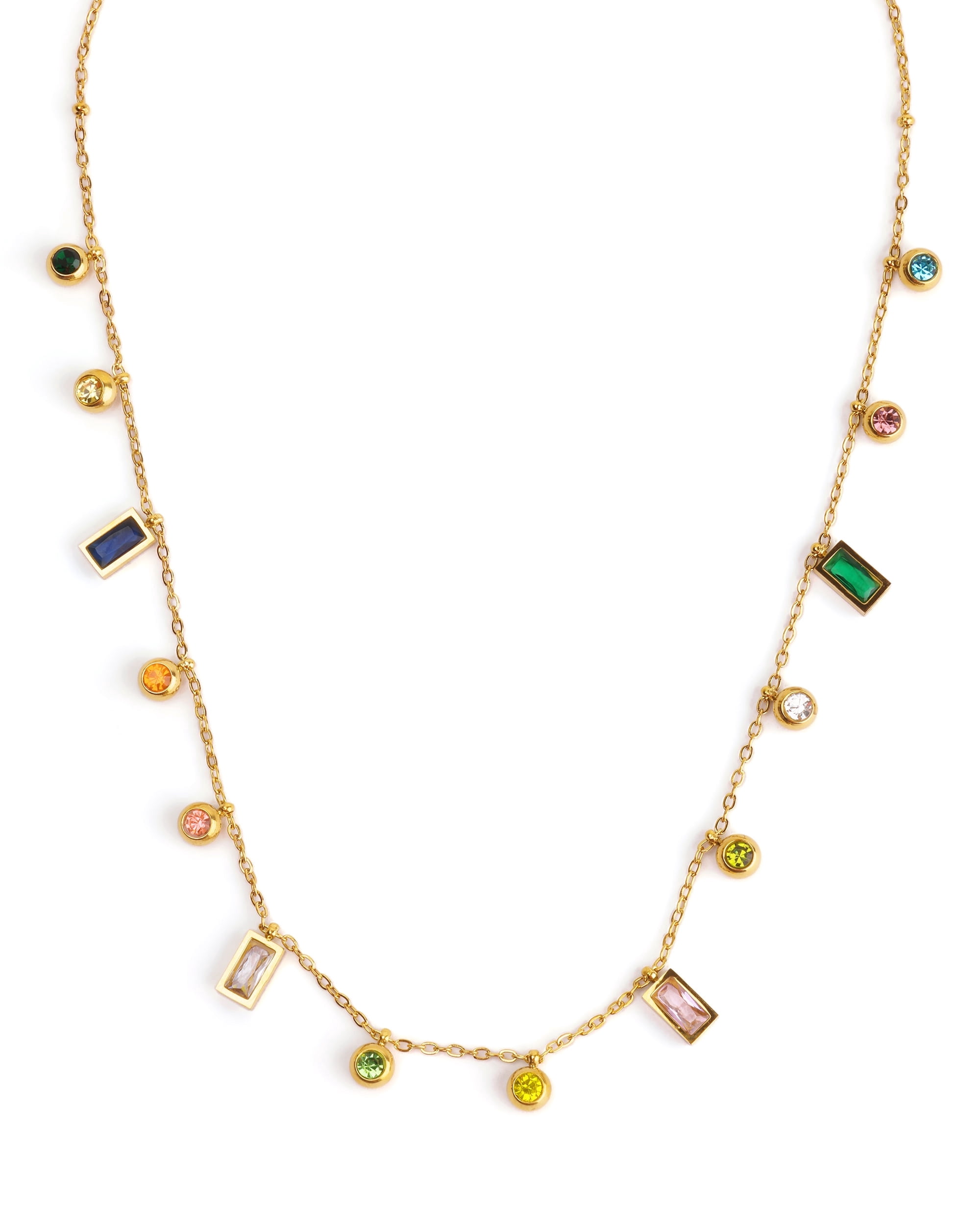 18kt Gold Plated Multi Charm Necklace
