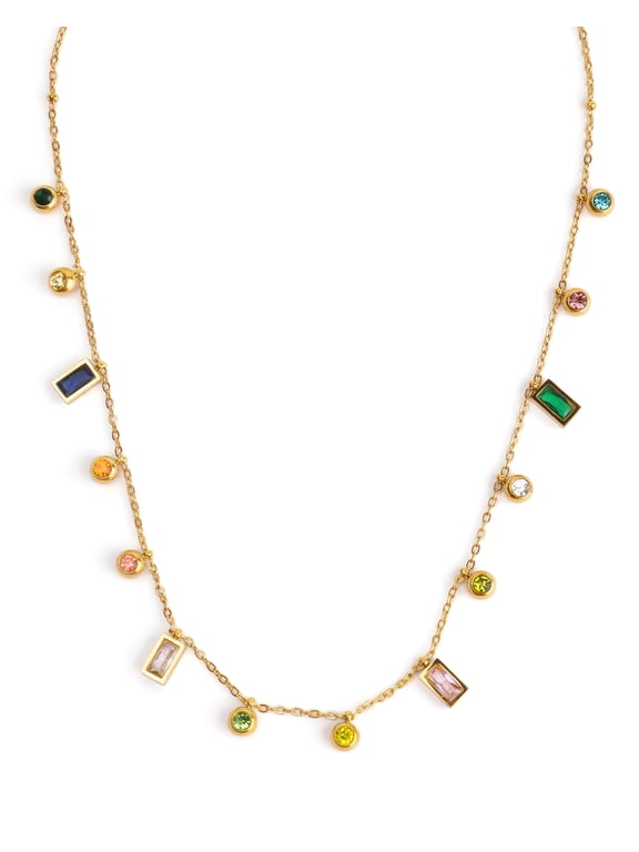18kt Gold Plated Multi Charm Necklace