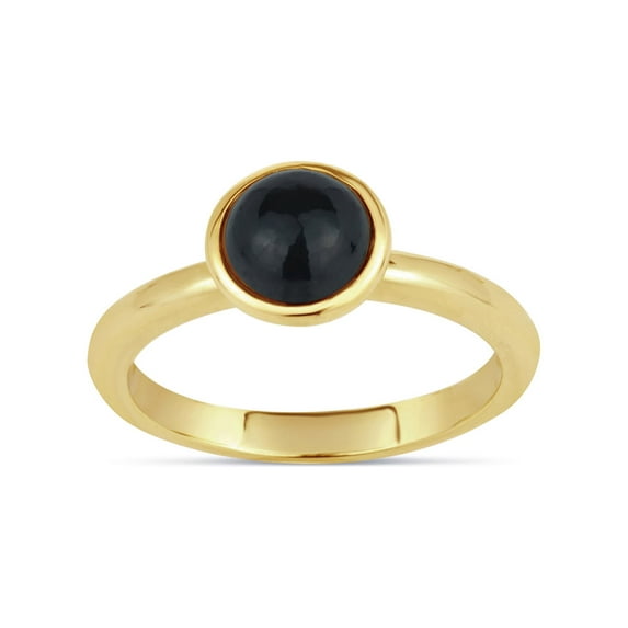 18kt Gold over Sterling Silver 7mm Cabochon Ring