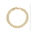 thumbnail image 1 of 18kt Gold over Sterling Silver 8.4mm Curb Bracelet, 8", 1 of 1