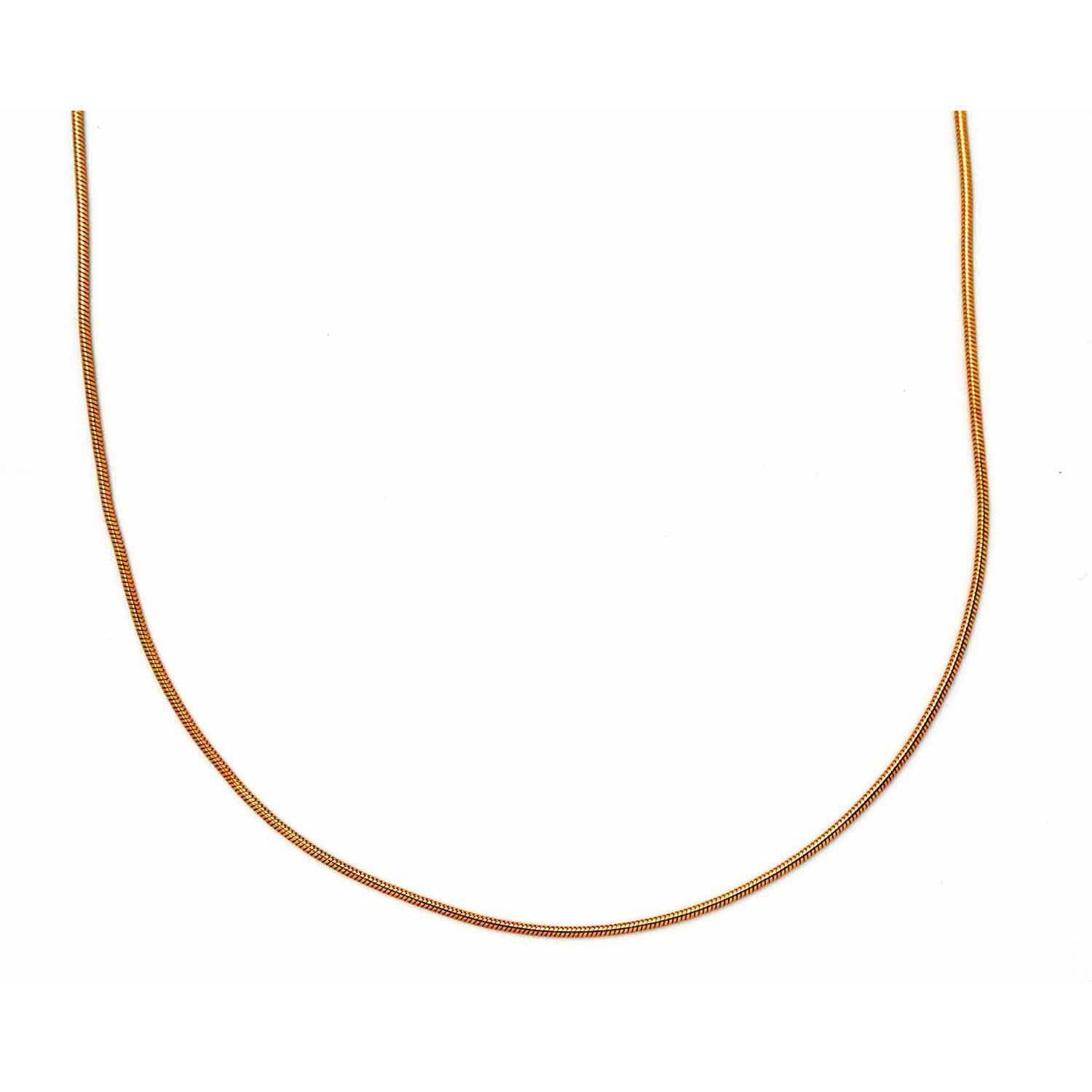 Devastating Designs 18" 18K Yellow Gold Filled Over Silver Snake Chain Heart Pendant
