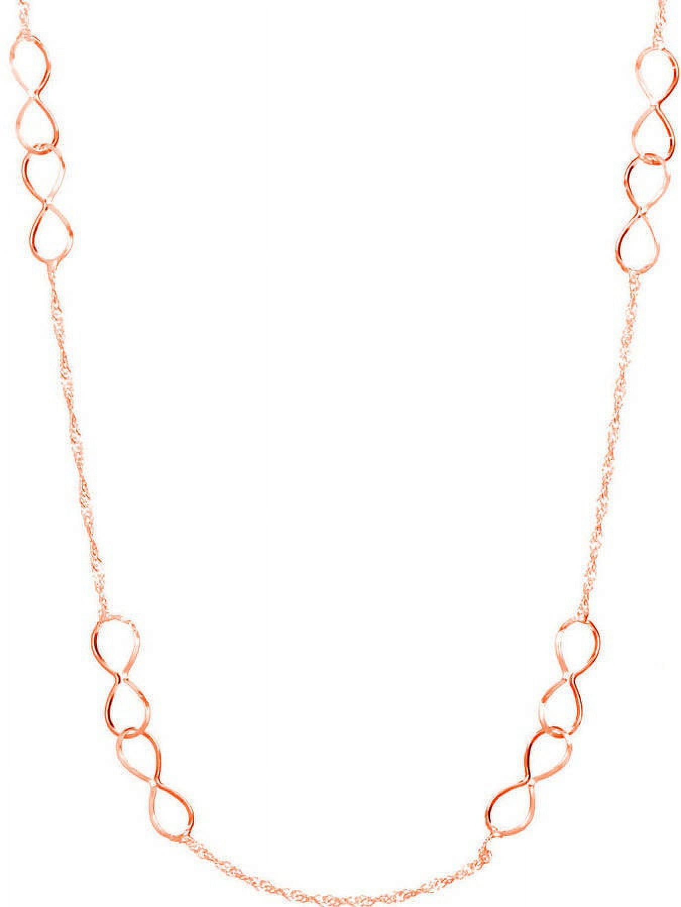 18kt Rose GoldPlated Sterling Silver Infinity Interlocked on Singapore