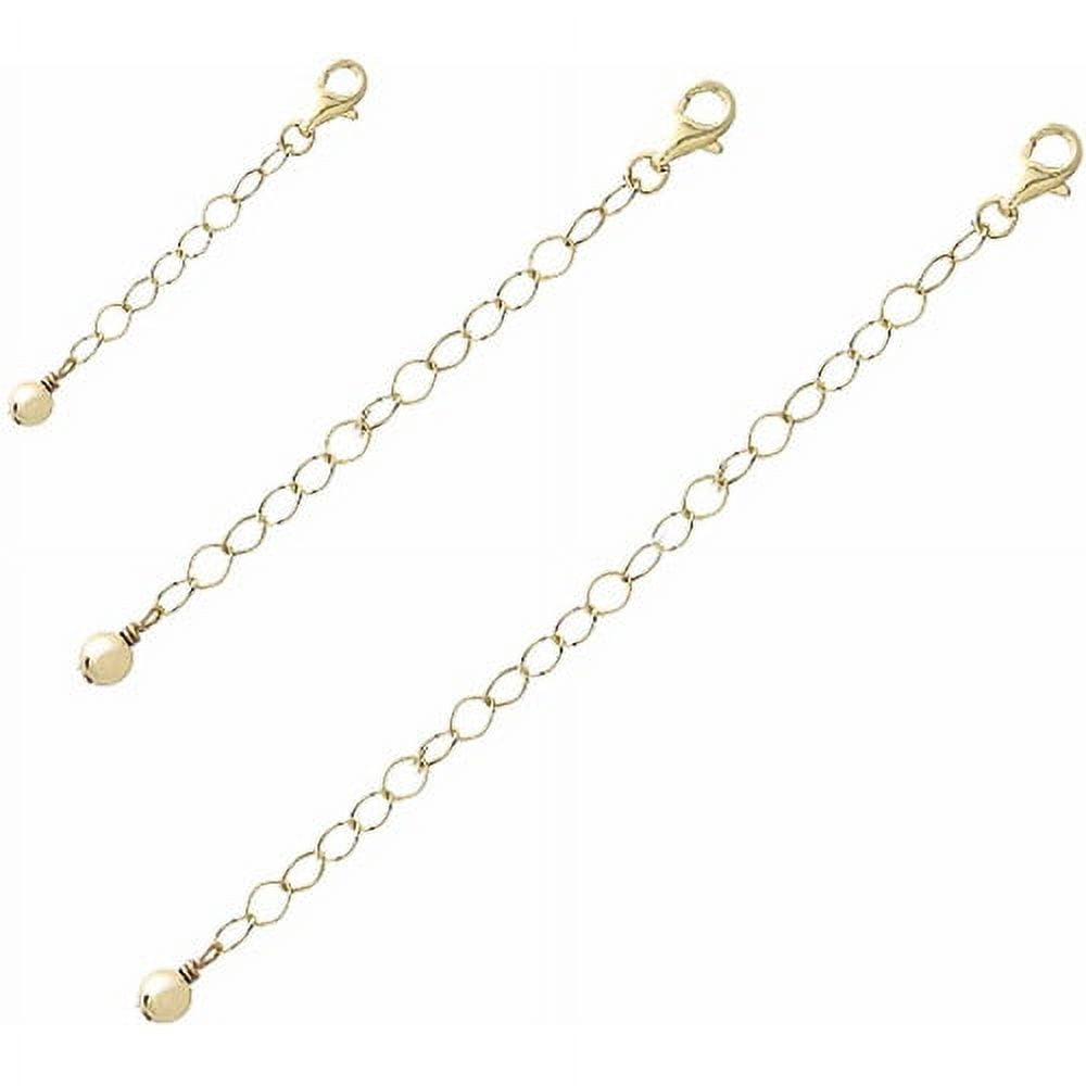 OHINGLT Necklace Extender 10Pcs Chain Extenders for Necklaces Bracelet,Gold  and Silver Plated Extender Chain Necklace Chains for Jewelry Making