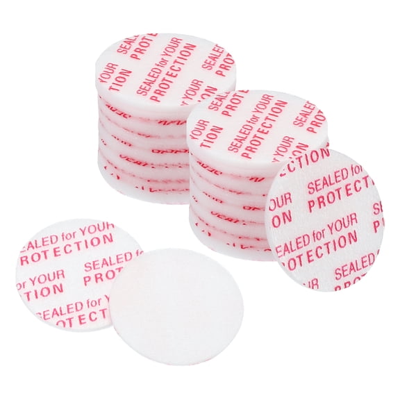 18mm/0.7inch Foam Lid Liner, 200Pcs PS Resistant Pressure Sensitive Seal White Red