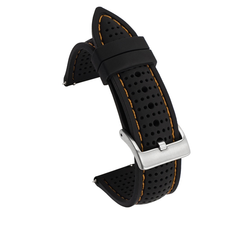 18mm 20mm 22mm 24mm Silicone Sport Strap Waterproof Rubber Men