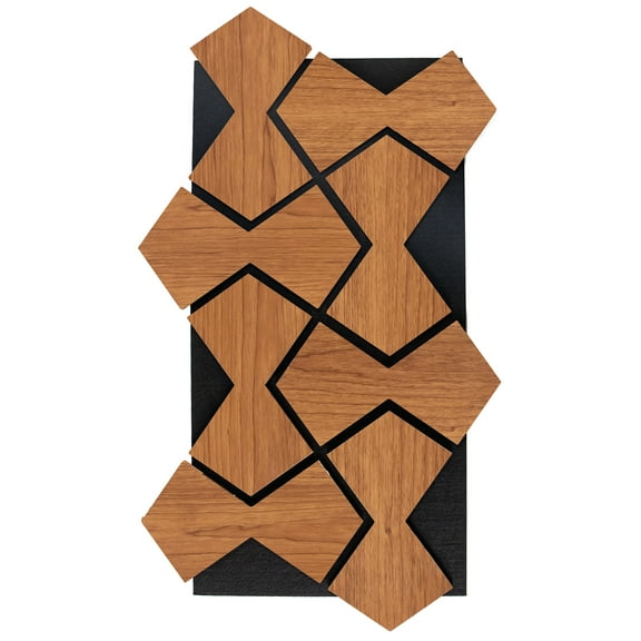 18mm Bowtie Acoustic Wall Panel 33.5" Long x 18.9" Wide - Brown