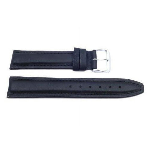 18mm Genuine Leather Black Smooth Men's Watch Strap Watch Strap