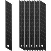 18mm Heavy Duty Snap-Off Replacement Blades 110 Segments Black Ultra Sharp Utility Knife Refills for Drywall, Roofing, Flooring, Rubber & Fits Most 18mm Box Cutters & Utility Knives Pack of 10