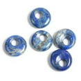 thumbnail image 1 of 18mm Natural Crystal Hole Donut Peace Buckle Beads Gemstone Chakra DIY Jewelry, 1 of 2