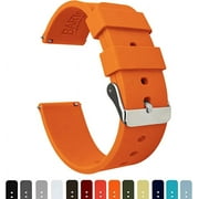 18mm Pumpkin Orange - BARTON Watch Bands - Soft Silicone Quick Release Straps