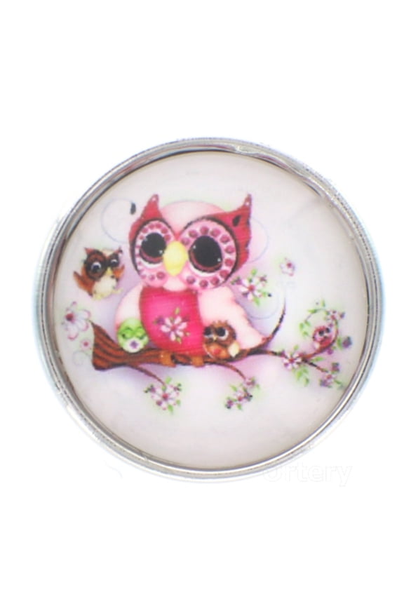 18mm Snap Charms Buttons Interchangeable Jewelry Wise Owl