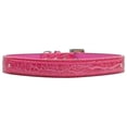 thumbnail image 1 of 18mm  Two Tier Faux Croc Collar Pink Medium, 1 of 1