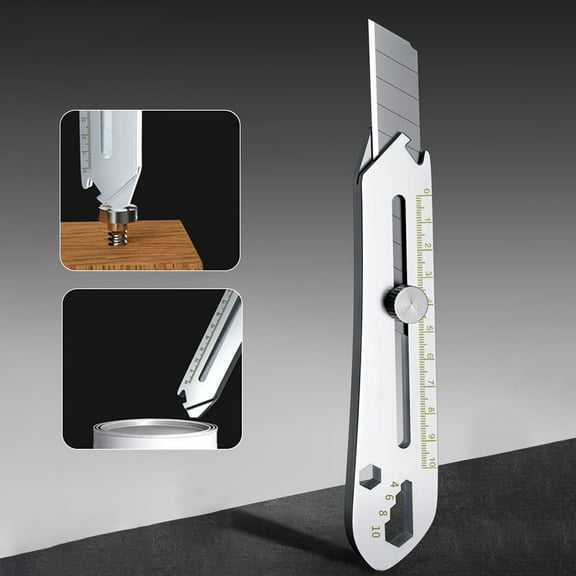 18mm Utility Knife, Heavy Duty Cutter, Stainless Steel Craft Knife, Carpet Cutting Tool, Multi Purpose Knife, Retractable Blade Cutter, Box Cutter, Tool Kit Knife