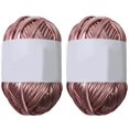 thumbnail image 1 of 18mm Wide Metallic T-Shirt Yarn 100g/Roll 87.48Yard Total Glossing Yarn Metallic Knitting Yarn for Crochet Bag Basket, 1 of 13