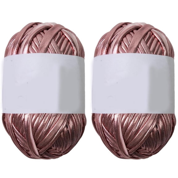 18mm Wide Metallic T-Shirt Yarn 100g/Roll 87.48Yard Total Glossing Yarn Metallic Knitting Yarn for Crochet Bag Basket