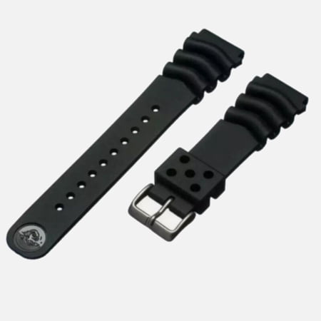 18mm rubber watch band fits seiko dive watch