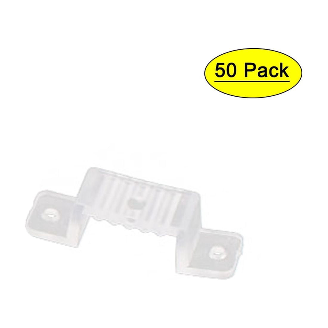 18mm x 8mm Plastic LED Light Strip Fixing Mounting Bracket Clear 50pcs ...