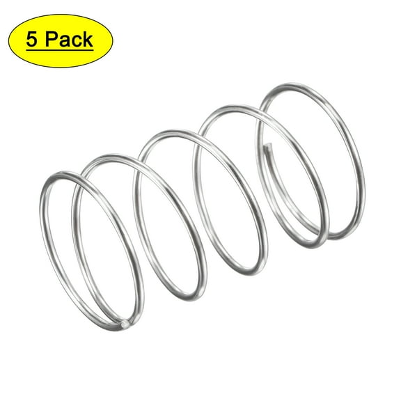 18mmx1mmx30mm 304 Stainless Steel Compression Spring 5.9N Load Capacity 5 pcs