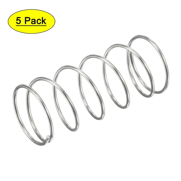18mmx1mmx40mm 304 Stainless Steel Compression Spring 5.9N Load Capacity 5 pcs