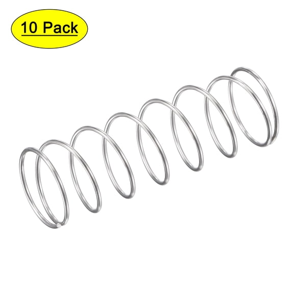 18mmx1mmx50mm 304 Stainless Steel Compression Spring 5.9N Load Capacity 10 pcs