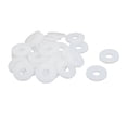 thumbnail image 1 of 18mmx6mmx2mm Round Shaped Flat Washer Gasket Ring White 30pcs, 1 of 2