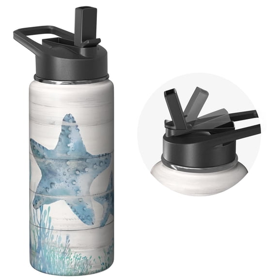 18oz Animals Themed Design Animals Themed Water Bottle for Hiking Camping Sports Vacuum Insulated Stainless Steel Leak Proof Hot Cold