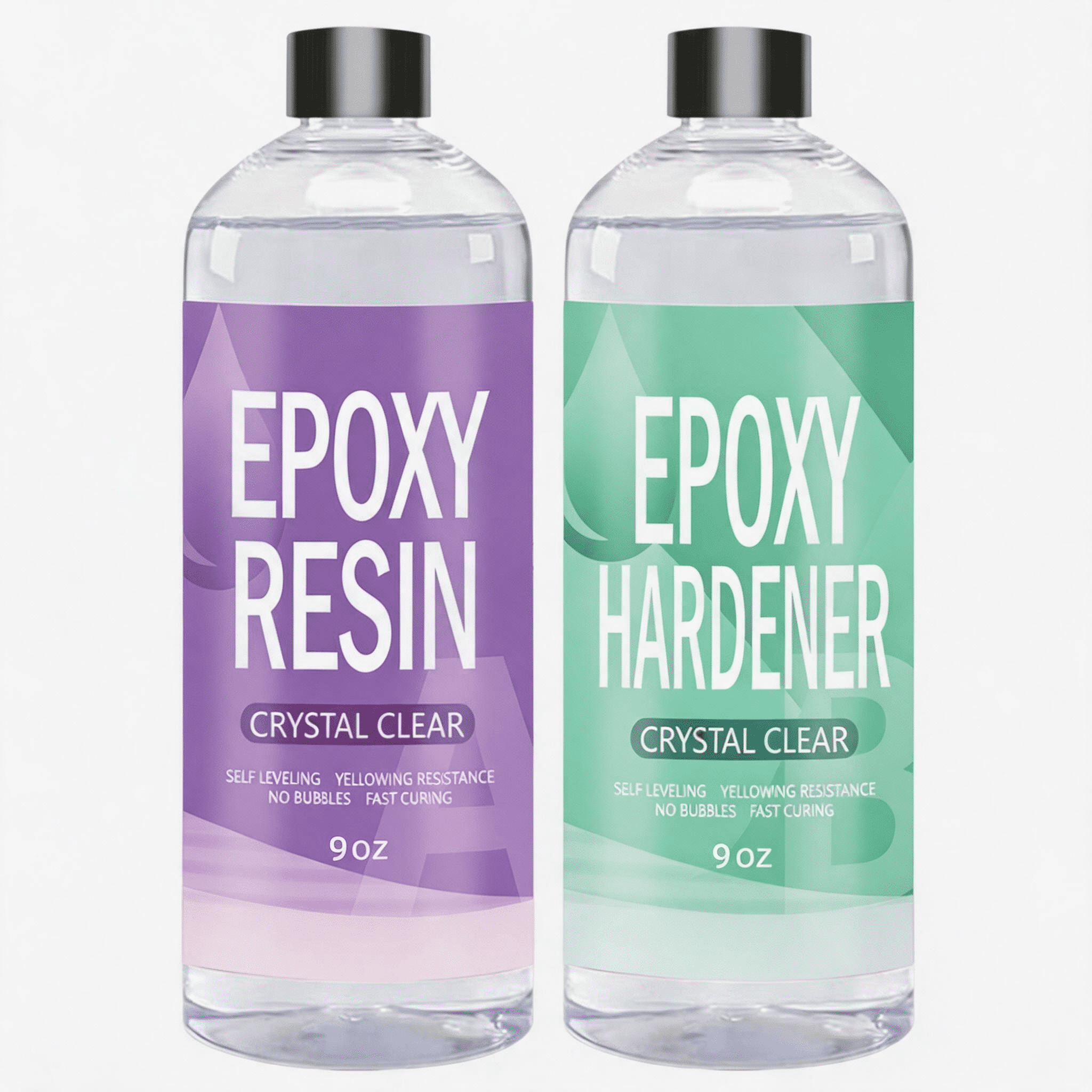 18oz Crystal Clear Epoxy Resin Kit | Self-Leveling High-Gloss No Yellowing No Bubbles | 1:1 Ratio Casting Resin for Table Tops, Crafts & DIY Projects