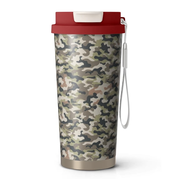 18oz Double Drinking Coffee Mug – Vacuum Insulated Stainless Steel Travel Cup with Leakproof Lid, 316 Steel Thermos Tumbler for Hot & Cold Beverages