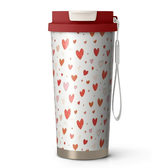 18oz Double Drinking Coffee Mug – Vacuum Insulated Stainless Steel Travel Cup with Leakproof Lid, 316 Steel Thermos Tumbler for Hot & Cold Beverages