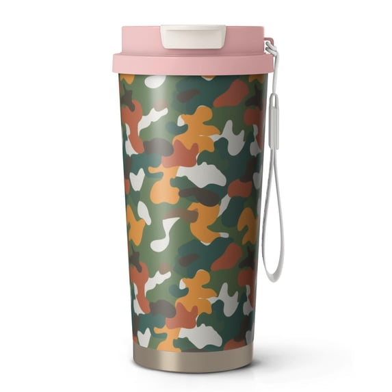 18oz Double Drinking Coffee Mug – Vacuum Insulated Stainless Steel Travel Cup with Leakproof Lid, 316 Steel Thermos Tumbler for Hot & Cold Beverages