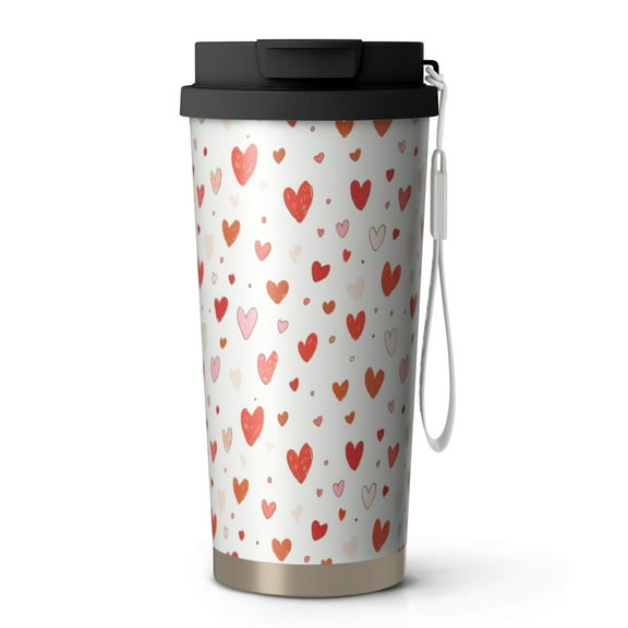 18oz Double Drinking Coffee Mug – Vacuum Insulated Stainless Steel Travel Cup with Leakproof Lid, 316 Steel Thermos Tumbler for Hot & Cold Beverages