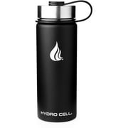 18oz (Fluid Ounces) Wide Mouth Hydro Cell Stainless Steel Water Bottle Black