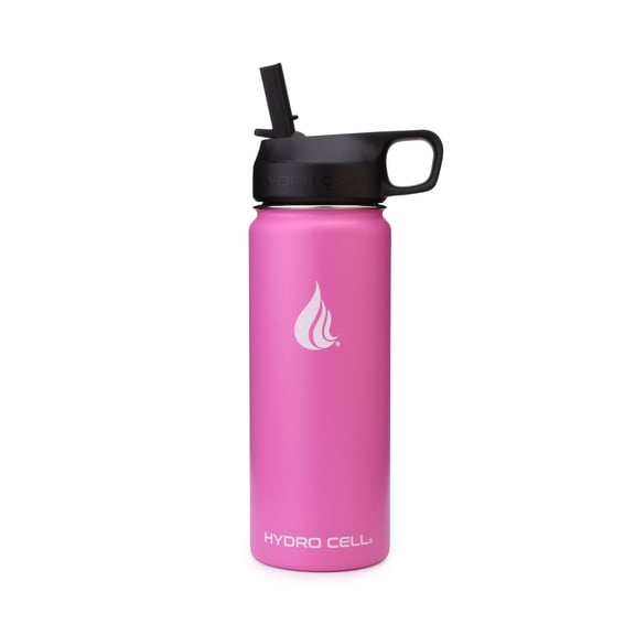 18oz (Fluid Ounces)Wide Mouth Hydro Cell Stainless Steel Water Bottle Fuchsia